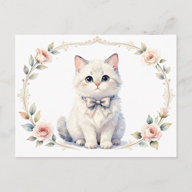 sött kattkort vykort (Framsida)