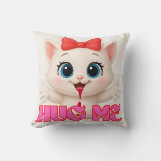 Sött kattkudde – Kawaii Kitty Hemdekor Design Kudde