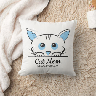 Sött Kattmamma Kastkudde Kudde