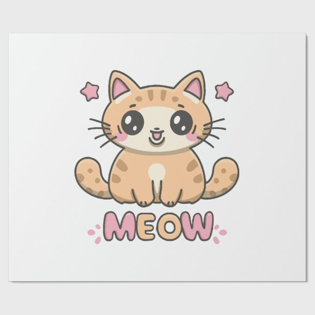 sött kattmjao presentpapper (Platt)