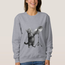 Sött kattmusikälskare present_Rollig katt rockband T Shirt