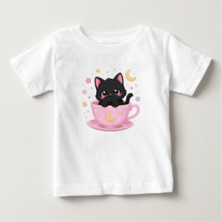 sött kattunge i kopp t shirt
