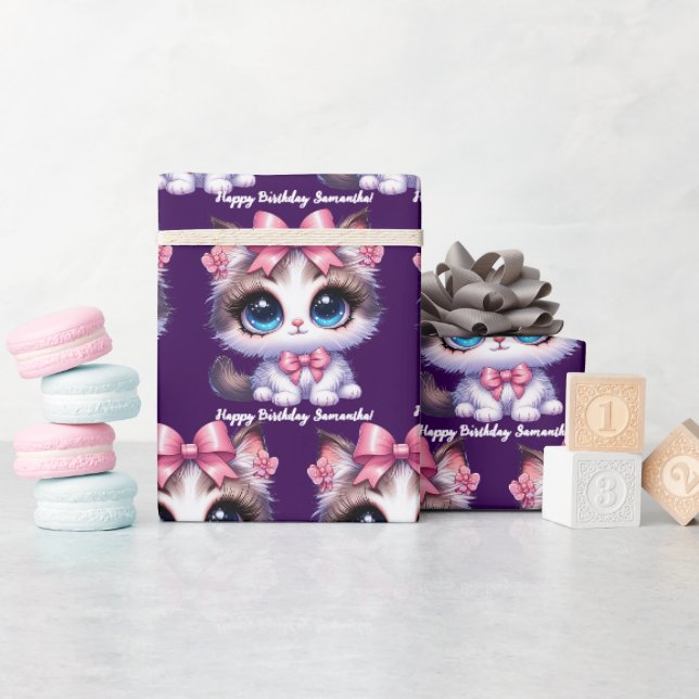 sött kattunge-inpackningspapper presentpapper (Baby Shower)
