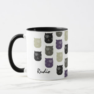 Sött kattunge katt ansikte husdjur foto namn mugg