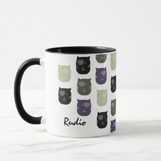 Sött kattunge katt ansikte husdjur foto namn mugg