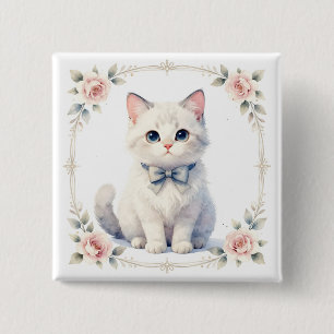 sött kattunge katt knapp