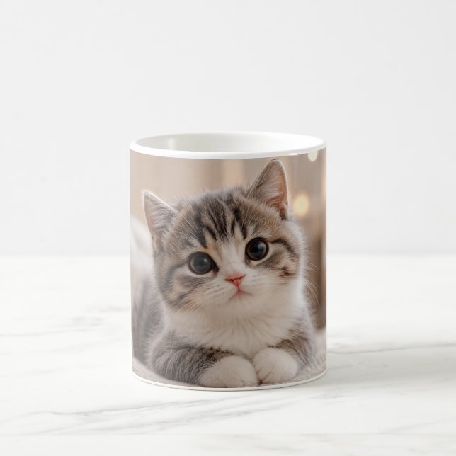 Sött Kattunge Mugg Design | Bedårande Katt Kaffe M (Center)
