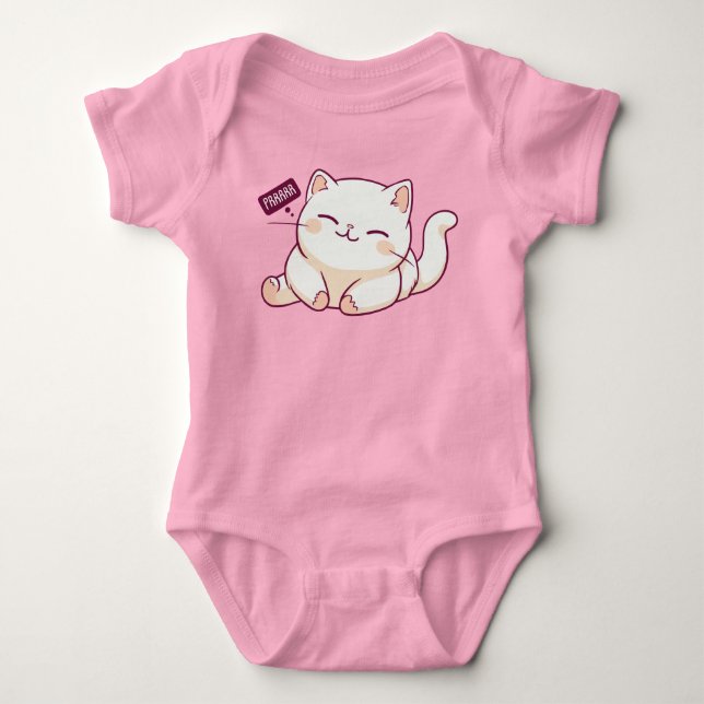 Sött kattunge prrrrr t shirt (Framsida)