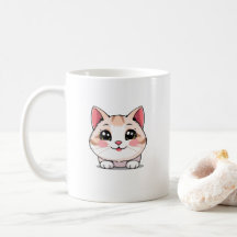 Sött Kawaii Djur Mugg