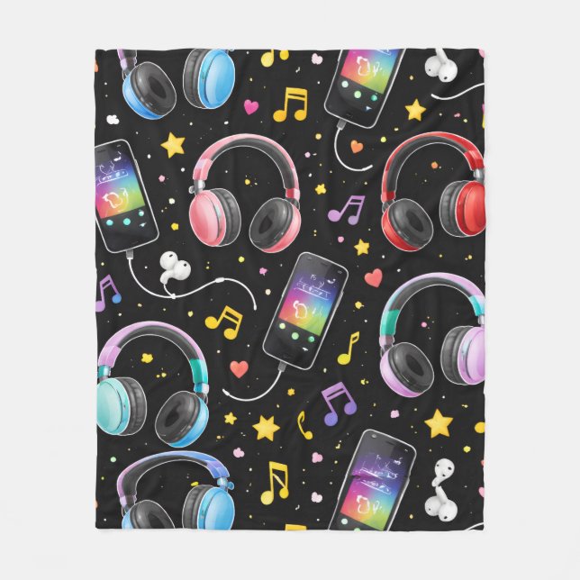Sött Kawaii Grafik Fleecefilt (Framsidan)