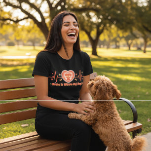 Sött Kawaii Hem är där min hund är T Shirt