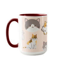 Sött Kawaii Kattmönster