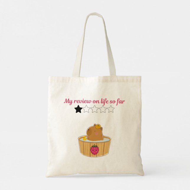 Sött kawaii-kaviarserie-design  tygkasse (Baksida)