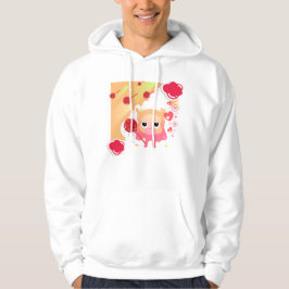 Sött Kawaii-monster och hjärtlollipop Hoodie