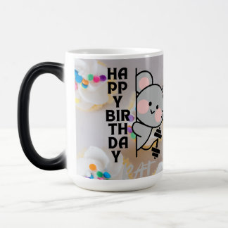 Sött Kawaii Mus Färgförändrande Kaffe Kopps Presen Magisk Mugg