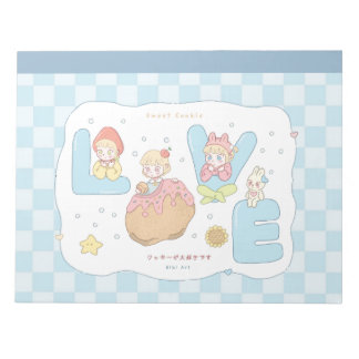 SÖTT Kawaii Pastell Alfabet Illustration 💕🍓🐰 Anteckningsblock