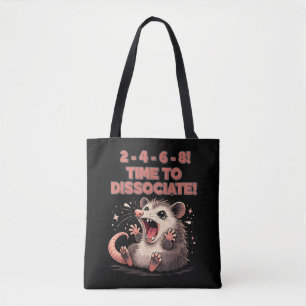 Sött Kawaii Possum Dags att Dissociera Rolig Desig Tygkasse