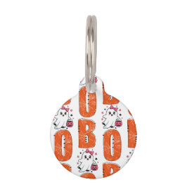 Sött Kawaii-spöke “Boo” Halloween-design Djurbricka
