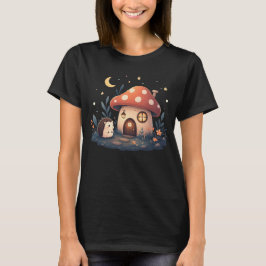 Sött Kawaii Svamphus Igelkott T Shirt