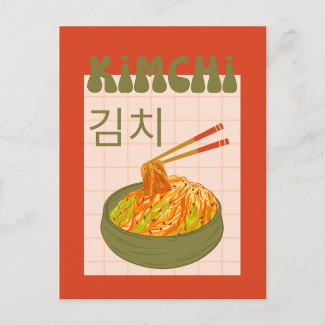 sött kimchi  helg vykort (Framsida)