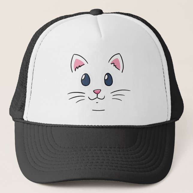 Sött Kitty-ansikte Keps (Framsida)