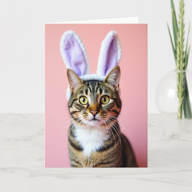 Sött Kitty Med Öron Kort (Framsida)