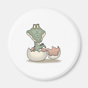 sött kläckande babyalligator magnet