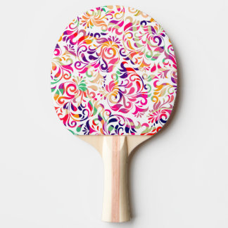 Sött klassiskt färgglatt blommönster pingisracket