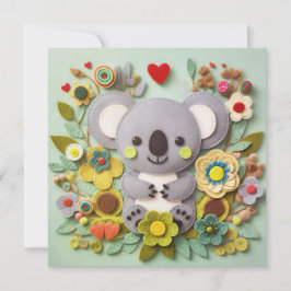 Sött Koala Alla hjärtans dag-meddelande Julkort