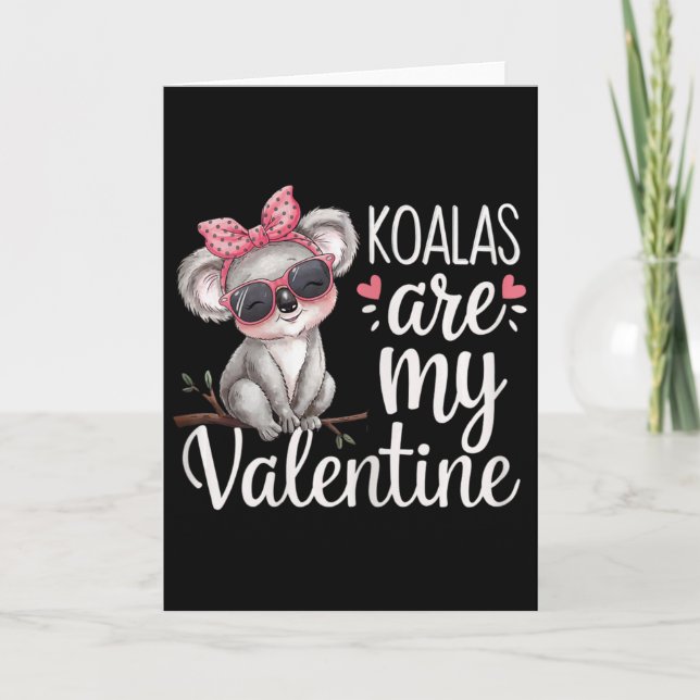 Sött Koala Björn Valentine Design Koalas Är Min Äl Kort (Framsida)
