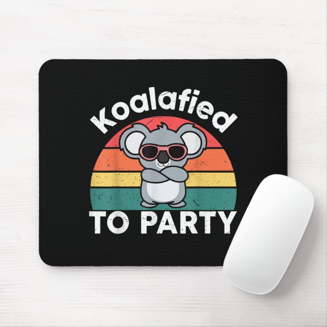 Sött Koalafierat Party Rolig Koala-design present Musmatta (Med mus)