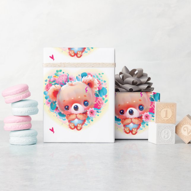 Sött koalahjärta presentpapper (Baby Shower)