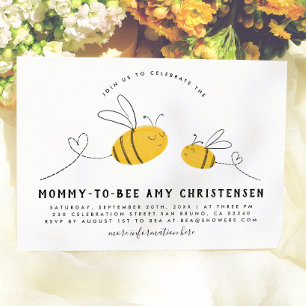 Sött Könsneutralt Mamma Att Vara Baby Shower Inbjudningar