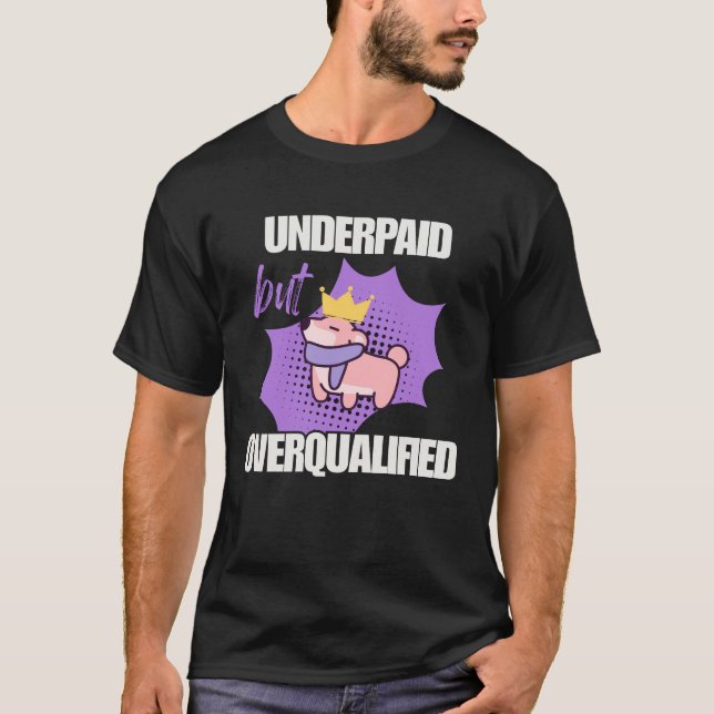 Sött kontorsarbetarhumor-design t shirt (Framsida)