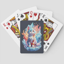Sött kristallfantasikatdesign casinokort