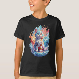 Sött kristallfantasikattdesign t shirt