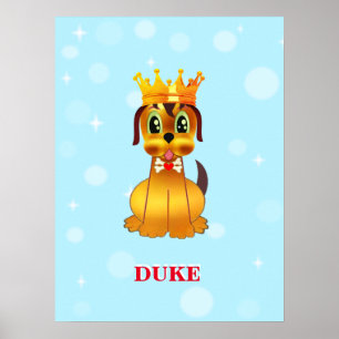 Sött kungligt valpkartarndjur poster