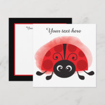 Sött ladybug älskare lägg till textanteckningskort