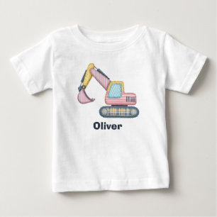 Sött lapptäcke grävmaskin t shirt