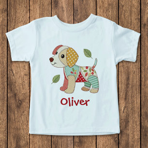 Sött lapptäcke-valp t shirt