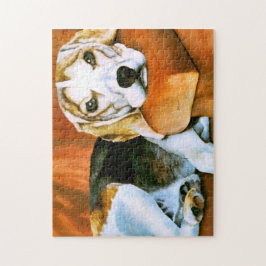 Sött lat Beaglepussel Pussel