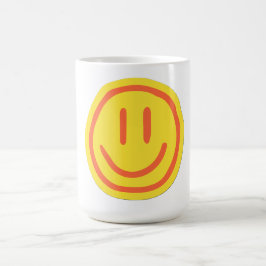 Sött Leende Ansikte | Positiv Glad Emoji Design Kaffemugg