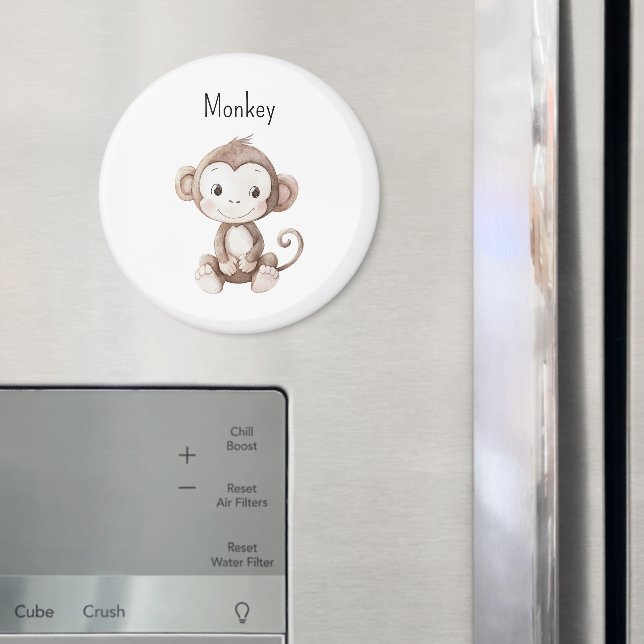 Sött Leende Apa Djur Magnet (In Situ (Fridge))