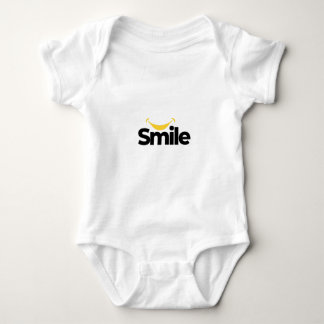 Sött Leende Gul Banangrafik Minimalistisk Bebis T Shirt