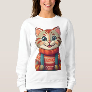 Sött leende katt t shirt