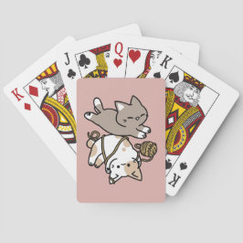 Sött Lekfullt Kattdesign – Roliga Tassar och Lekfu Casinokort