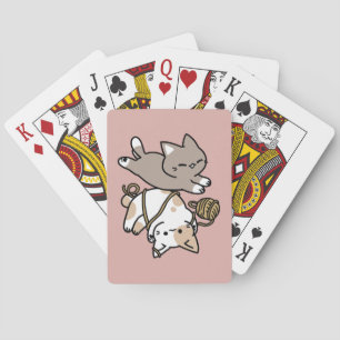 Sött Lekfullt Kattdesign – Roliga Tassar och Lekfu Casinokort