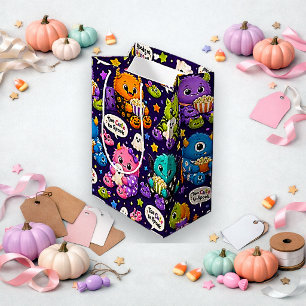 Sött lila serie monster Halloween