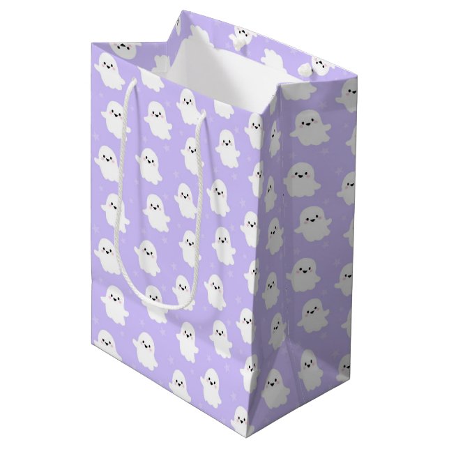 Sött Lila Spök Mönster – Halloween Design (Framsidan Vinklad)