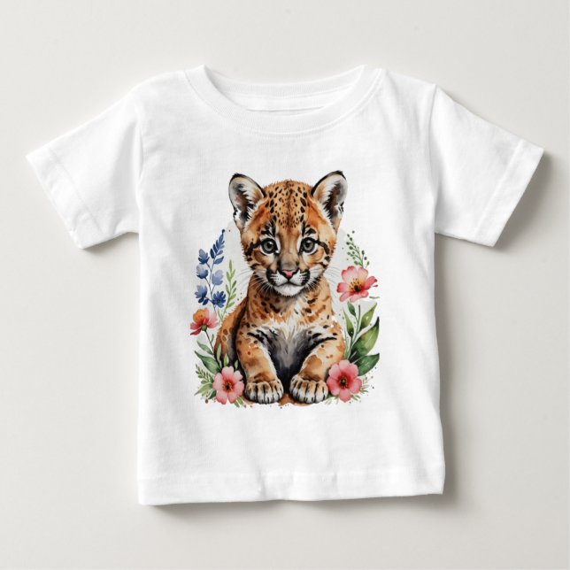 Sött lillbobcatunge t shirt (Framsida)